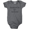 Instructions Not Included Baby Bodysuit Funny Parenting Tutorial Joke Jumper
