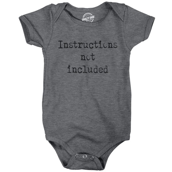 Instructions Not Included Baby Bodysuit Funny Parenting Tutorial Joke Jumper