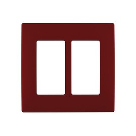 Leviton Renu Two-Gang Screwless Snap-On Wallplate, REWP2-RE, Red Delicious