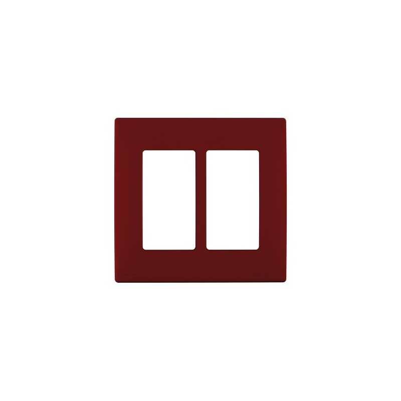 Leviton Renu Two-Gang Screwless Snap-On Wallplate, REWP2-RE, Red Delicious