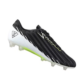 Vizari Tesoro Firm Ground Soccer Cleats for Adults - Lightweight & Durable Youth Soccer Cleats with Enhanced Traction - Unisex Adults Soccer Shoes with Padded Heel & Anti-Stretch Lining Black/White