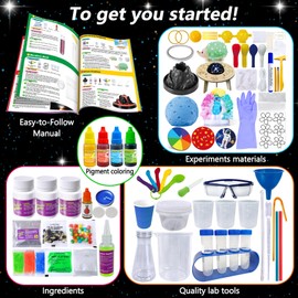 PATIFEED 310 Experiments Science Kits for Kids, S.T.E.M Scientific Projects Toys for Boys Girls Gifts Ideas Birthday Christmas, Erupting Volcano, Chemistry Set, Space Project
