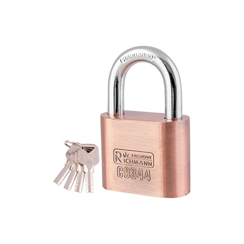 Padlock Hardened Steel Cellar Lock Shackle Lock with 4 Keys