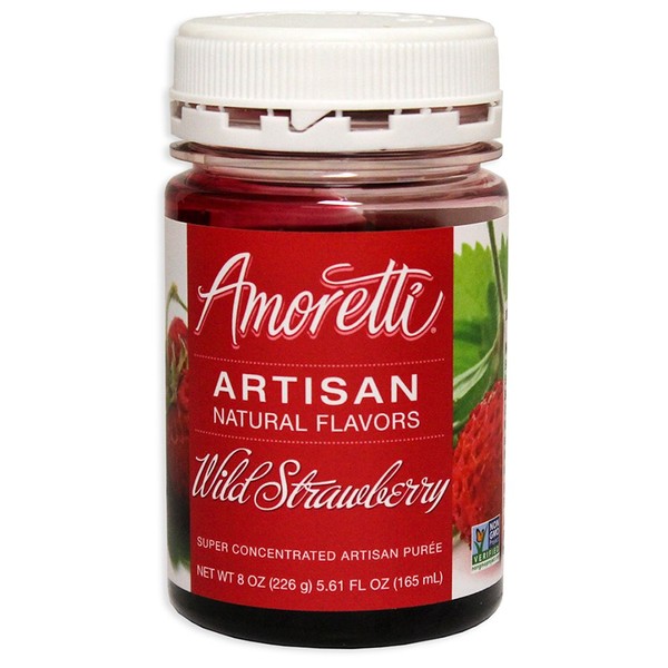 Amoretti Wild Strawberry Artisan Fruit Puree 8 Oz