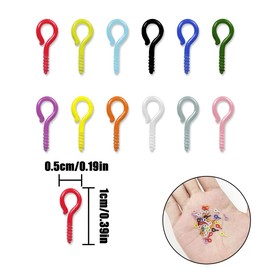 HAIKING Small Screw Eye Pins Hooks, 300 PCS Eye Pins Hooks Screw for Jewelry Making, DIY Crafts (Multicolor)