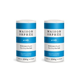 Grey Sea Salt Fine Shaker, Organic Fine Salt w/Potassium, Sodium, & Trace Minerals as Celtic Salt, Non Iodized Sea Salt, Hand Harvested Sea Salt, Real Salt w/o Additive, Sel De Mer, 2 Pack, 250g Each