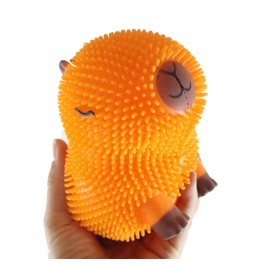1 Capybara 6" Puffer Air- Filled Squeeze Stress Balls - Large Rodent - Sensory, Stress, Fidget Toy (Random Color)