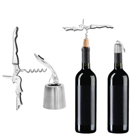 3-in-1 weinflaschenverschluss Set, wiederverwendbare weinverschluss aus Silikon und multifunktionaler Korkenzieher – das Geschenk für Weinliebhaber