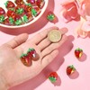 UR URLIFEHALL 20 Pcs Transparent Acrylic Strawberry Charms 3D Fruit