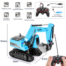 KIONTS Juguete Excavadora para niños, Juguete Excavadora para niños y niñas de 4 a 12 años, Juguetes de Arena de Playa para niños pequeños Camión Excavadora para niños, Regalos de Navidad para niños