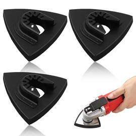 3PCS Mult Tool Sanding Heads, Triangle Trimming Machine Grinding Accessories, Triangle Hook & Loop Oscillating Mult Tool, Triangular Multi-purpose Trimming Machine Grinding Accessories