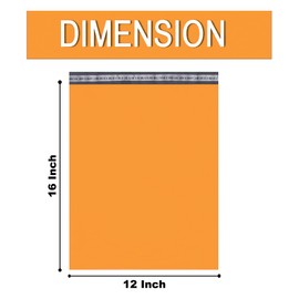 JeeJaan® 50 Pcs of Orange Courier Bags 12 x 16 in Mailing Bag Large Poly Mailer 300 x 400 mm