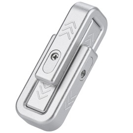 SRTODTG Magnetic Aluminum Alloy Fidget Toys-Double Push Fidget Coin EDC Slider Fidget Toys,Anxiety Autism ADHD Gifts for Adults Teens, Valentine's Day Gift (Silver)