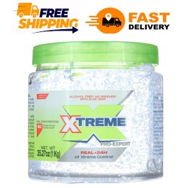 Xtreme Professional Extreme Hold Hair Gel Clear Jar, 35oz