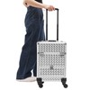 Fichiouy Rolling Makeup Train Case with Wheels & Telescopic Handle,Lockable