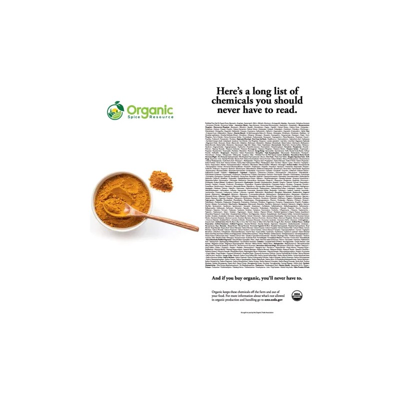Organic Spice Resource Cúrcuma Orgánica En Polvo 454 G
