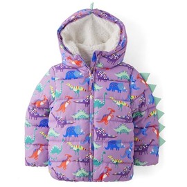 Gymboree,and Toddler Puffer Jacket,Violet Dino,7