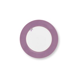 PIP STUDIO Lily&Lotus Breakfast Plate White/Purple 21 cm