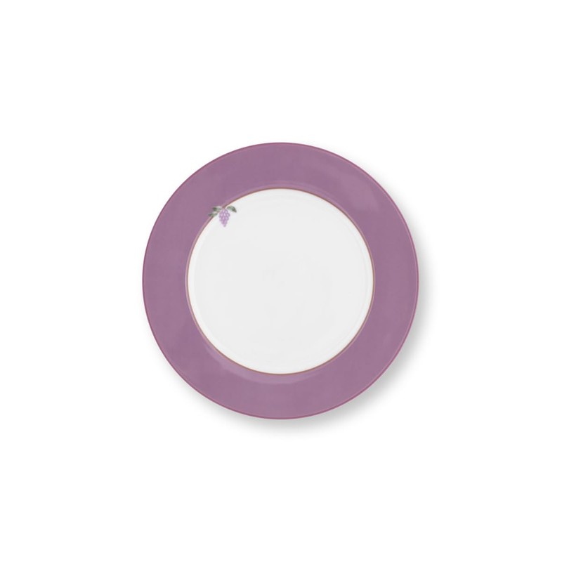 PIP STUDIO Lily&Lotus Breakfast Plate White/Purple 21 cm