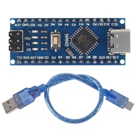DWEII 1PCS Pre-soldered Nano Board CH340/ATmega328P CH340G Chip 5V 16M, with 1PCS USB Cable Compatible with Arduino (USB C Port)