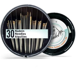 30 / Handnähnadeln Nähnadelset Goldöhr with 30 MM - 50 MM Long