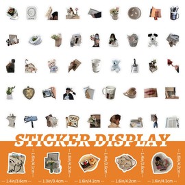 Generic 100pcs Scrapbook Stickers for Water Bottles, Laptops & Journals - Perfect Aesthetic Addition for Teens & Adults, Vinyl Stickers for Water Bottles,Vintage Sticker, 4.3x4.13x0.39, Variety