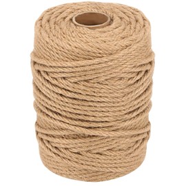 MUKCHAP 1/4 Inch x 328 Feet Craft Jute Rope, 6mm x 100m Natural Jute Twine, Twisted Hemp Manila Rope for Gardening, Bundling