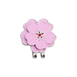 Vctitil Golf Hat Clip Peach Blossom Ball Markers Hat Clip Magnetic Hat Marker Professional Golf Ball Markers