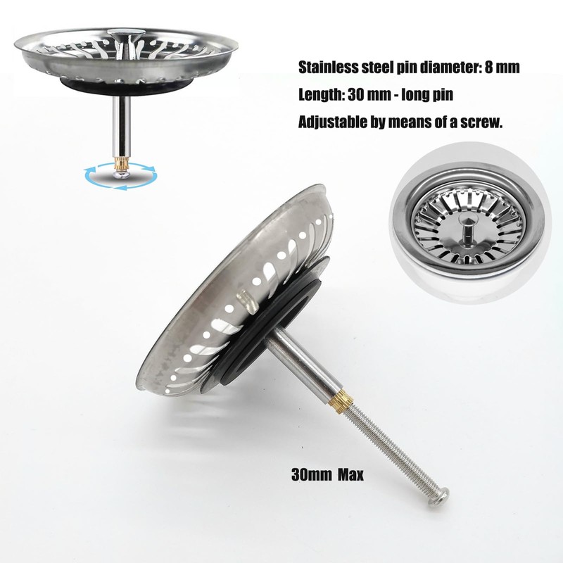 Blanco125555 Sink Strainer Basket 82 mm Can Replace with Spigot