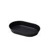 ideaco Oval Deep Plate, 9.4 inches (24 cm), Black, usumono