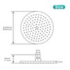 Round Rainfall Shower Head 9.8-Inch Large Overhead Fixed Rain Showerhead