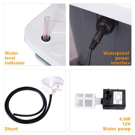 TIRUSS Vertical Hydroponic Grow Tower Aeroponic Tower for Herbs, Fruits and Vegetables 15 Layer 45 Plants Sites with Movable Water Tank Hydrating Pump, Timer, Adapter (45 pots)