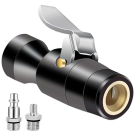 ZYINING Locking Air Chuck for Tire Inflator Chuck, Air Schrader Valve Connect 1/4" FNPT Tire Chuck Rated to 200Psi, Close Flow Air Chucks for Tires