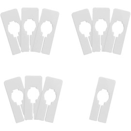 10Pcs White Clothing Rack Size Dividers Closet Dividers Rectangular Clothing Hangers Dividers with Clothing and Closet Storage，Closet dividers for Hanging Clothes Mounted Closet Systems