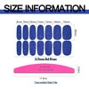 SILPECWEE 8 Sheets Nail Stickers Full Nail Wraps (Blue Solid