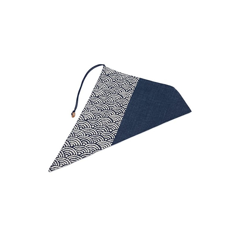 Chopsticks bag Seigaiha Pattern X Navy Cloth My Chopsticks Holder