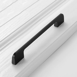 Shozafia 5 Pack Kitchen Cabinet Handles, Solid Black Drawer Pulls, Long Cabinet Hardware for Dresser Furniture (5.83 inch)