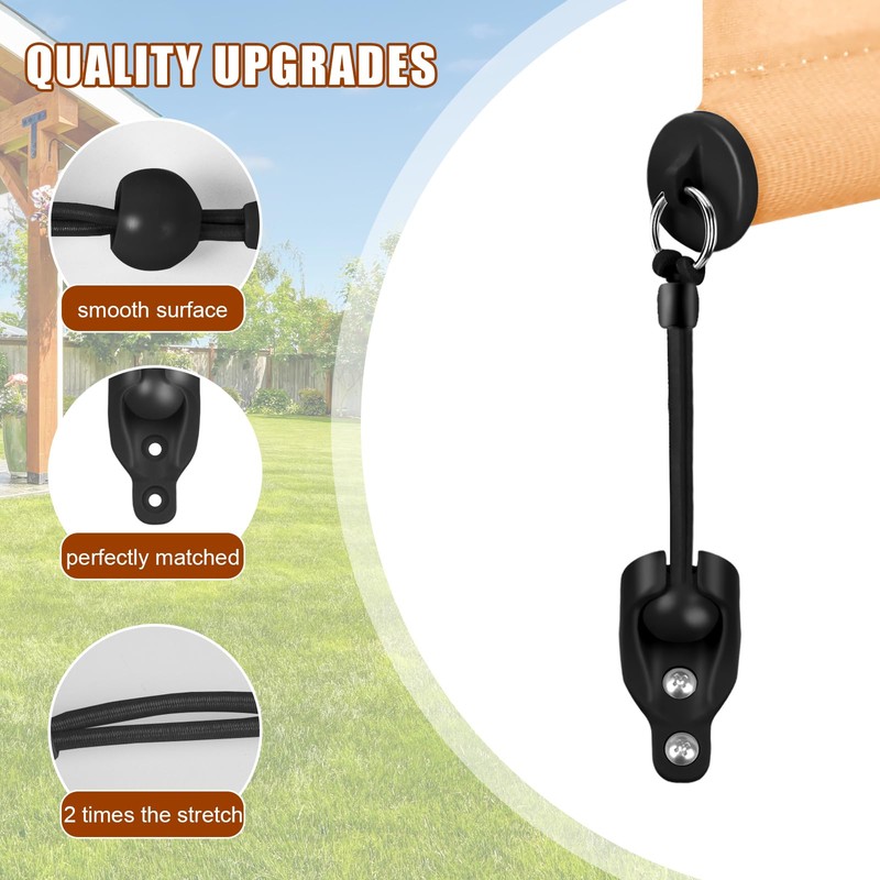 Seprochoo Sun Visor Parts Bungee kit and end Cover, Weather