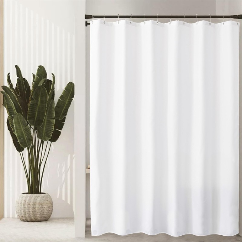 Felisa Waterproof Fabric Shower Curtain Liner with 6 Weighted Magnets,72