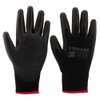 Straame Pack of 12 or 24 Black Safety Work Gloves,