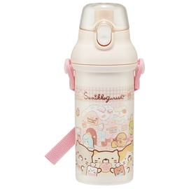 Skater PSB5SANAG-A Water Bottle, Sumikko Gurashi, 16.9 fl oz (480 ml), For Kids, Antibacterial, Plastic, For Girls, Made in Japan