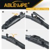 ABLEWIPE 26"&17" Windshield Wiper Blades Fit For Toyota Car Front