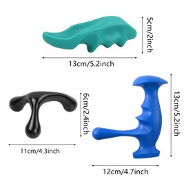 Massage Tool, Pack of 3 Thumb Protectors Massager, Massage Trigger Point Therapist Thumb, Effective Acupressure, Double-Sided Deep Organisation, Trigger Point Massage for Back, Neck, Hand, Arms and