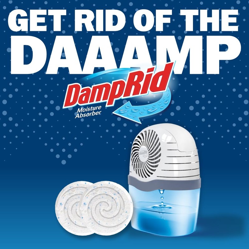 DampRid Moisture Absorber Drop-In Tablet Refill Pack, Fresh Scent, 15.8