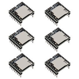 DFPlayer Mini MP3 Player Module, QIQIAZI Mini MP3 Player DFPlayer Master Module, Audio Voice Module TF Card U Disk Board Compatible with Arduino