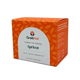 4-Pack Apricot Soap (4 x100grams / 4 x 3.5oz) | Handmade, All-Natural, Cold-Processed, Plant-Based | Enriched with Apricot Kernel Oil for Face & Body | Suitable for All Skin Types