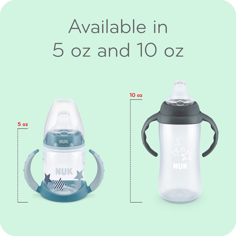 NUK Learner Cup, 10 Ounce, Tritan Gray Star – BPA