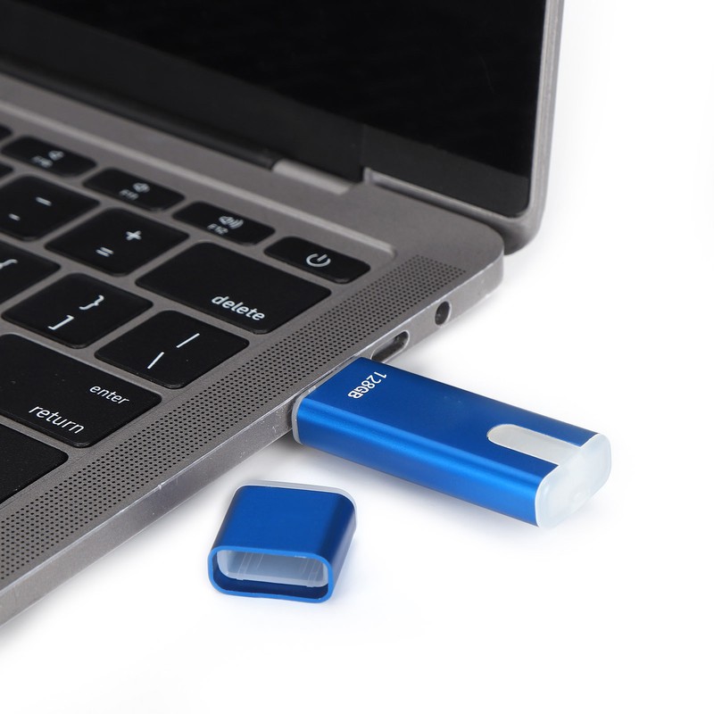 USB Drive Portable Blue U Disk Large Storage Stick with