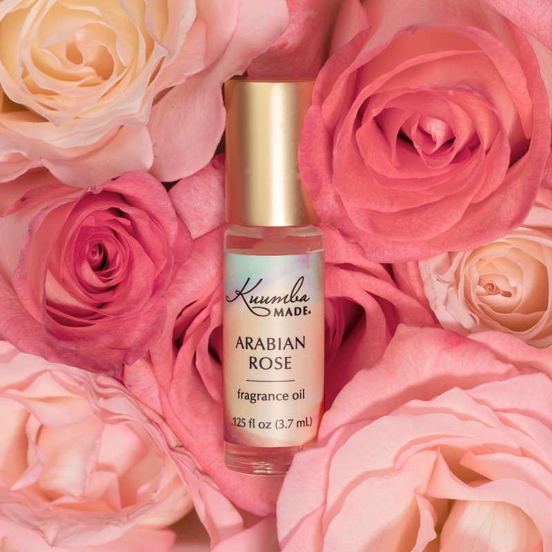 Kuumba Made Arabian Rose Fragrance Oil, Long-Lasting Small-Batch Perfume Roller,