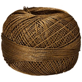 Liz Metallic Size 20 Thread 155 yrds 25 grams, Mocha Brown